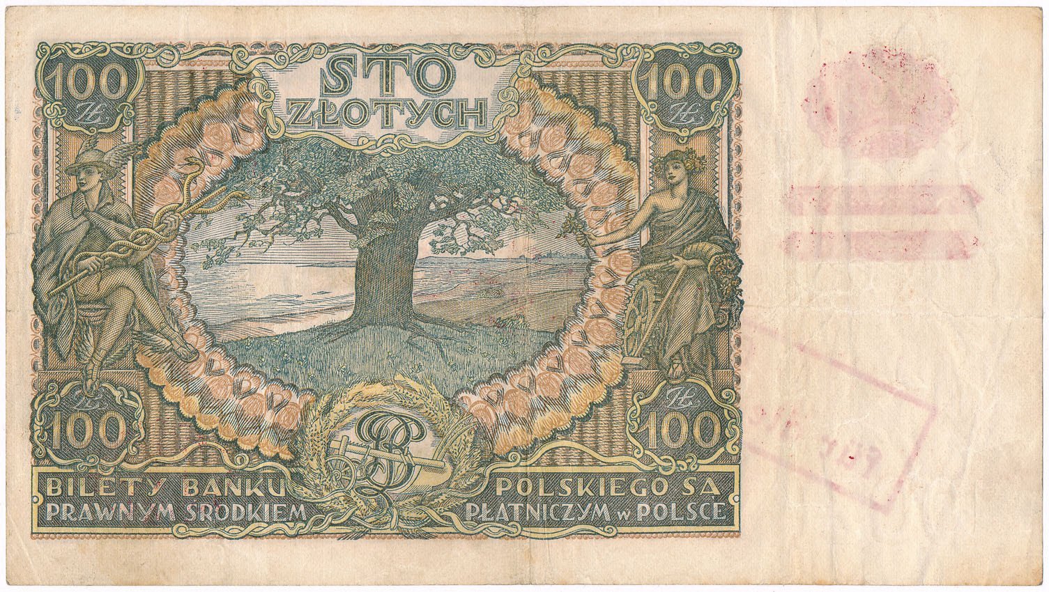 Banknot. 100 złotych 1934 seria BD